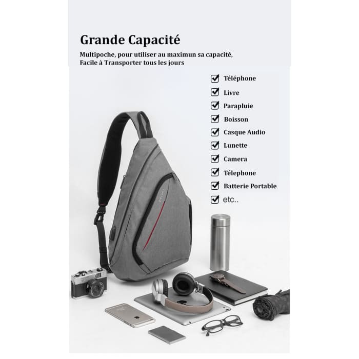 Sac Bandoulière Homme, Sac de Poitrine Léger, Sac à Bandoulière Étanche, Sports Sacs pour Homme Sac Bandoulière Homme, Sac de Poitrine Léger, Sac à Bandoulière Étanche, Sports Sacs pour Homme
